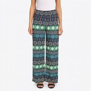 winwin womens falazzo colorful wide leg pull on pants size L-XL